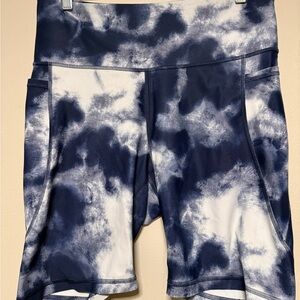 Old Navy Women's Navy Tie-Dye Bike Shorts